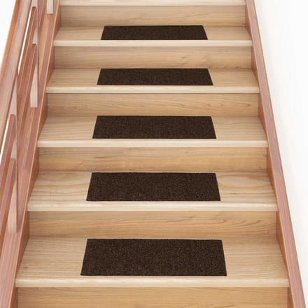 vidaXL - Trapmatten - zelfklevend - 15 - stuks - 60x25 - cm - bruin - rechthoekig