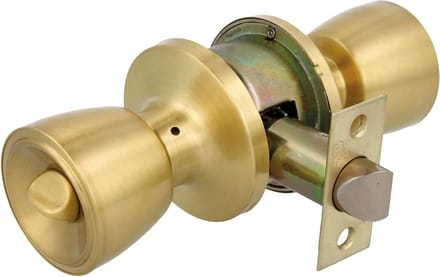 Deurslot met sleutel - Cilinderslotcombinatie - Toegangsbeveiliging - Mat messing afwerking - 35-45 mm deurdikte - Mat