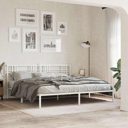 vidaXL - Vervangend - hoofdbord - 180 - cm - metaal - wit
