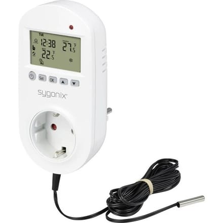 Sygonix SY-6824098 Universele thermostaat Montagewijze: Tussenstekker Weekprogramma 1 stuk(s)