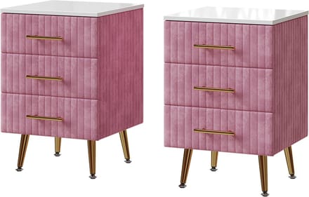 Vicco Velia Nachtkastje – Set van 2 Roze