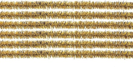 Chenilledraad - 20x - goud - 50 cm - hobby/knutsel materialen