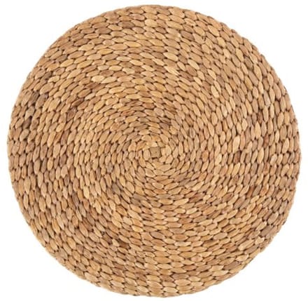 Tiseco - Placemat KAMAR - SET/4 - waterhyacint - boho - Dia 36 cm, Rond, beige
