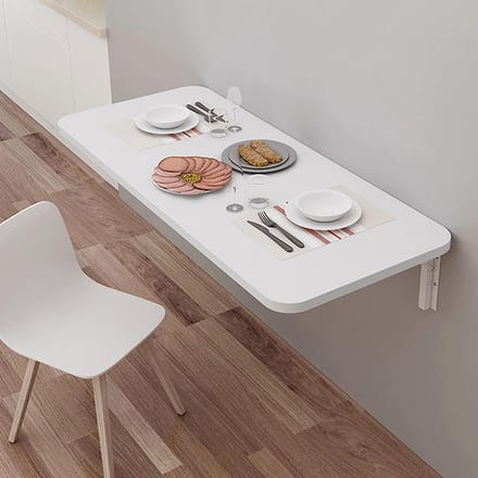 Ontbijttafel - Wandtafel Eettafel - Ruimte Besparen - Opklapbaar - Niet gespecificeerd - Wit