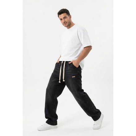 Elastische Taille Denim Broek