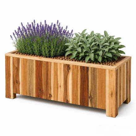 Storm Plantenbak - Acacia Hout - Rechthoek - 80x40x40 cm