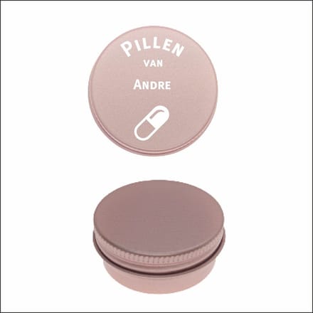 Pillen Blikje Met Naam Gravering - Andre
