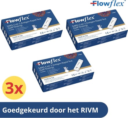 FlowFlex Corona Zelftest – 3 stuks – Covid-19 – RIVM