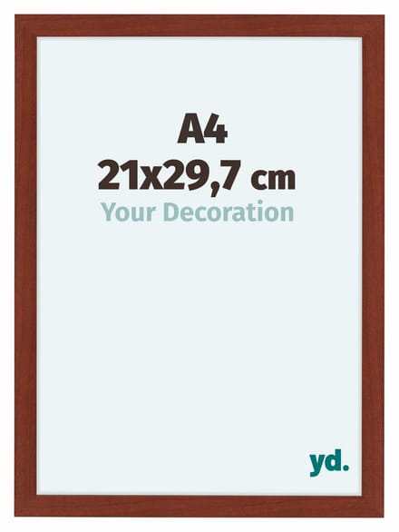 Your Decoration - Fotolijst A4 21x 29,7 cm - MDF - Kersen - Como