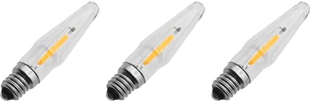 Reserve Kerstlampjes E10 LED Filament - 3 stuks - 10-55V - 0.2W - Warm Wit Licht - 2200K - Helder