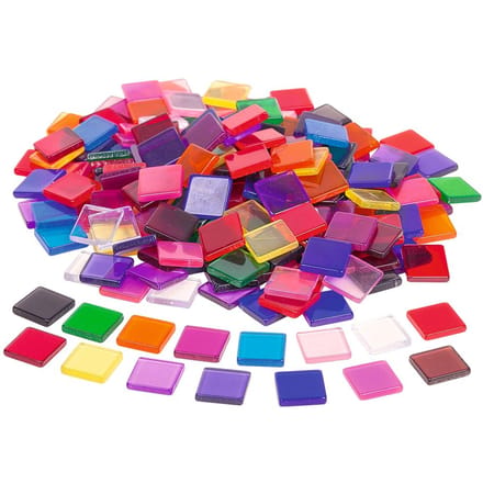 Acrylmozaïek, ca. 205 stuks - Kleurrijke