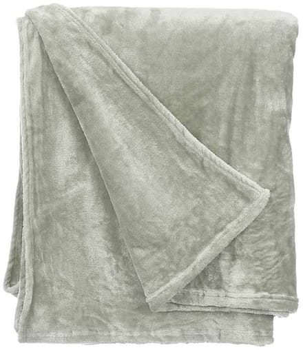 Giftdecor Fleece deken/plaid - groen - polyester - 130 x 160 cm - Fluffy/zachte stof