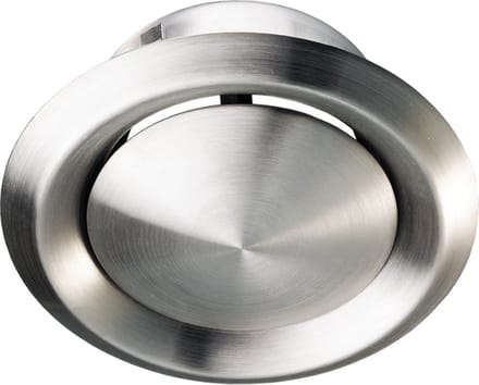 Vents afzuigventiel 100 mm - RVS - Toe- en afvoer