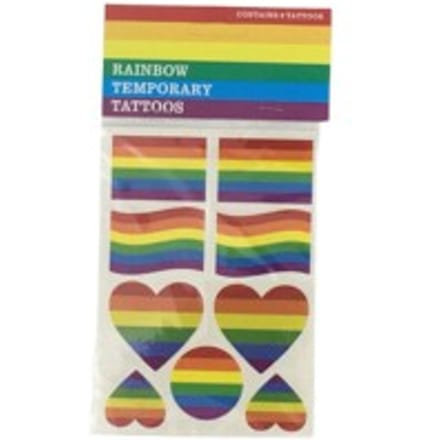 LGBT+ Pride Sheet of Temporary Tattoos