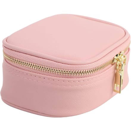 Cosmetica Etui Roze Make-up Tas met Oplaadbare 3 Kleurtemperatuur Dimbaar LED Spiegel voor white