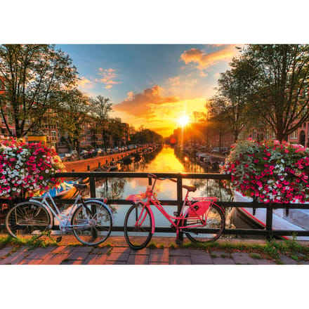 Ravensburger Fietsen in Amsterdam 1000 stukjes Volwassenen puzzels