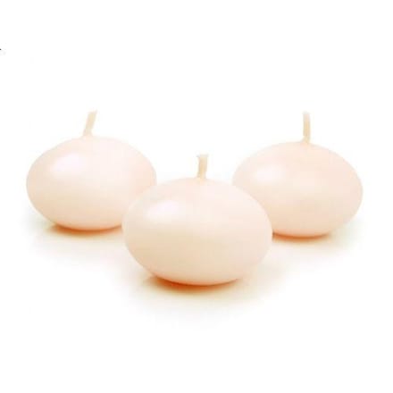 Partydeco - Floating Candle Disc Cream (50st)