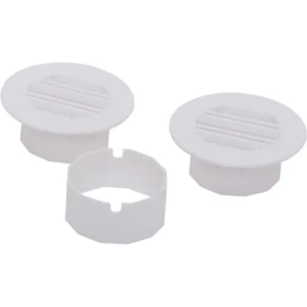 Sencys Kastdeurroosterset Ø40mm Kunststof Wit