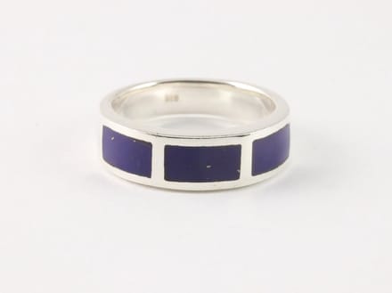Zilveren ring met lapis lazuli - maat 23