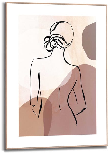 Schilderij Vrouw - 70 x 50 - Hout - REINDERS