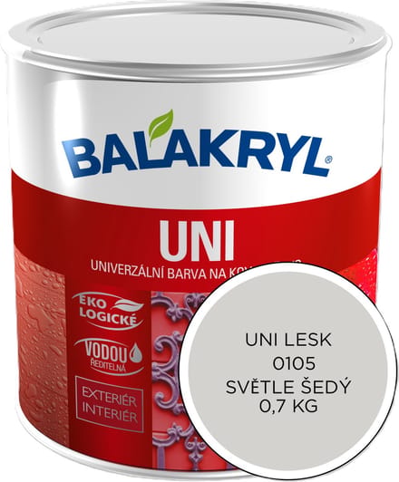 Balakryl UNI Glans 0,7kg, 0105 lichtgrijs