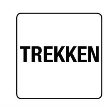 Trekken sticker 100 x 100 mm