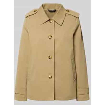 Regular fit trenchcoat met platte kraag