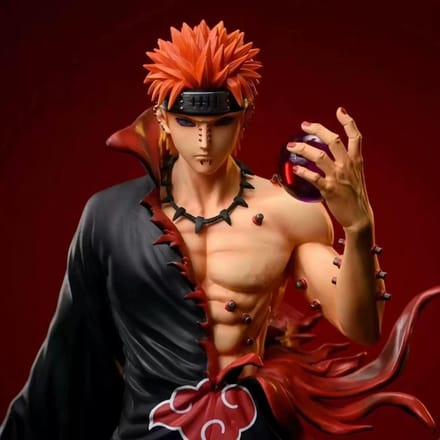 Figurine d'anime de 23 cm/9 pouces, marionnette Pain de Naruto, statue figurine en PVC, accessoire de jouet tendance, collection périphérique, modèle, cadeau beige