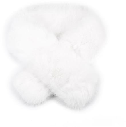 Faux fur sjaal- wit