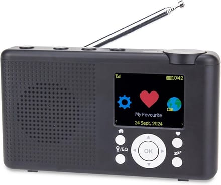 Draagbare Internet DAB+/FM Radio met Kleuren Display en Batterij