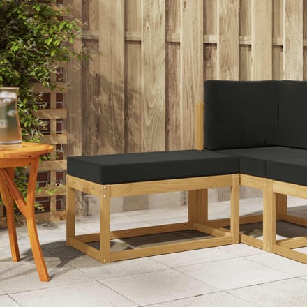 vidaXL - Buitenstoel - Bank - Massief - Acacia - Hout - Wit