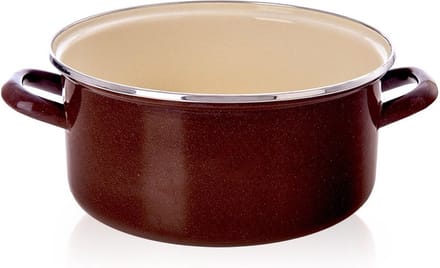Kookpan Geëmailleerde BROWN 26 cm, 5 l - Kookpot - Soeppan