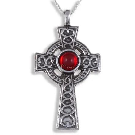 St. Justin, Hanger, Miracle spiraalknoop kruishanger,(MXP940R)