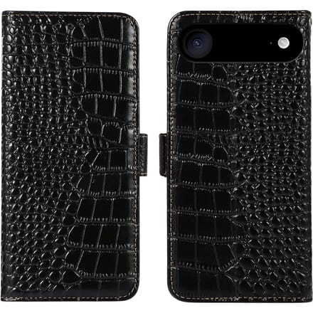 Mocaa Apple iPhone Air Croco Book Case Leer Zwart