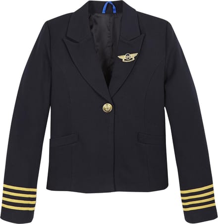 Wick Wings Meisjes Blazer Getailleerd Mt 98/104 Navy