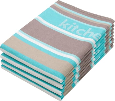 Famanu – Set van 4 mintgroene katoenen theedoeken 50x70 cm, horeca kwaliteit. Een veelzijdige en handige keuze voor dagelijks gebruik in en om het huis.