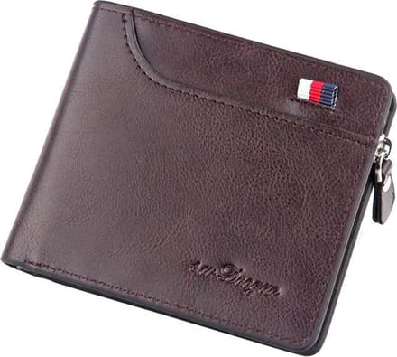 BAZORO® Portemonnee - Billfold - Heren - Kunstleer - Donkerbruin