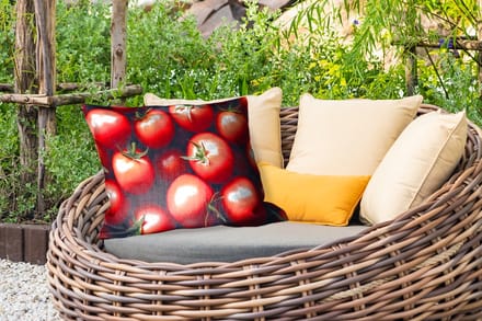 Buitenkussens - Tuin - Groente - Rood - Tomaten - 50x30 cm