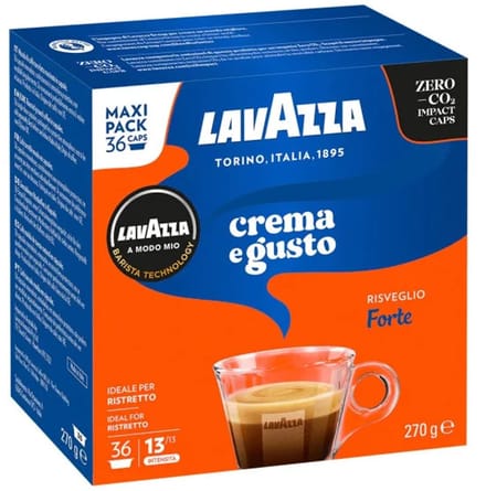 Lavazza A Modo Mio Capsule Caffè Crema e Gusto Forte 36 koffiecups 270g