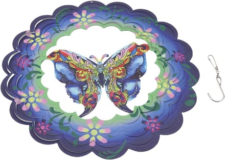 3D Windspinner - Tuindecoratie Vlinder - Buiten Decoratie - 360 Graden Roteerbaar - 12 Inch
