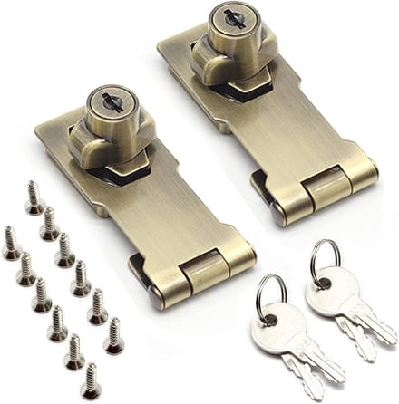 Robuuste Lockable Cabinet Lock met Padlock, Ideaal voor Beveiliging en Diefstalpreventie, 2 Stuks