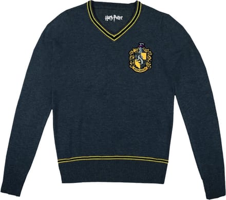 Harry Potter - Hufflepuff Heren trui in antraciet - S