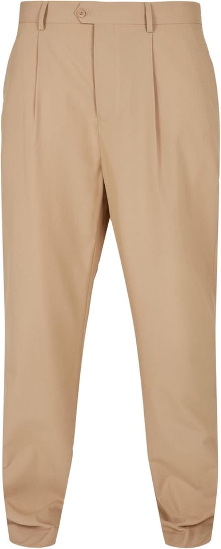 Urban Classics Broek rechte pijpen -Taille, 42 inch- Straight Pleat-Front Beige