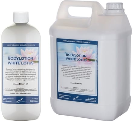 Bodylotion White Lotus 1 liter - hervulbaar + Jerrycan 5 liter navulling