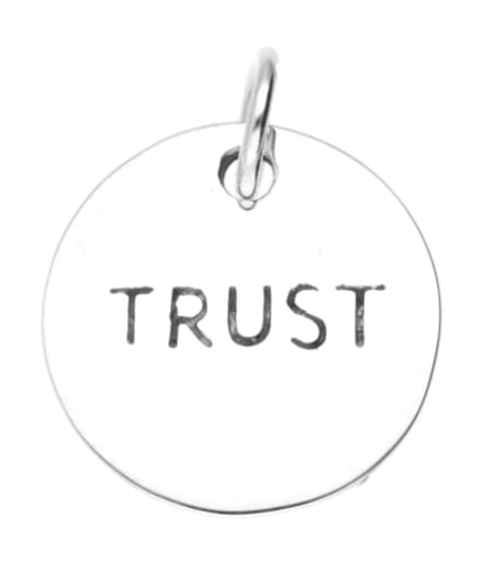 Zilveren Trust kettinghanger