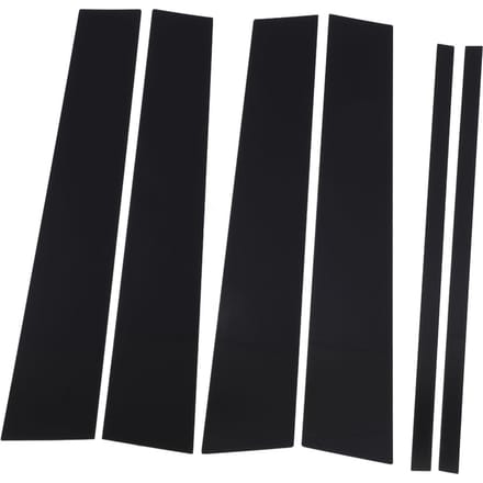 6 stuks Pillar Post Trim Hoge Sterkte PC Glanzend Zwart Deur Raam Pillar Cover voor Explorer Aviator black