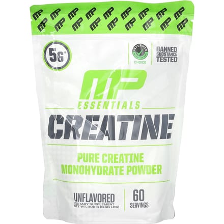 MusclePharm, Essentials, Créatine, Non aromatisée, 0,66 lb (300 grammes)