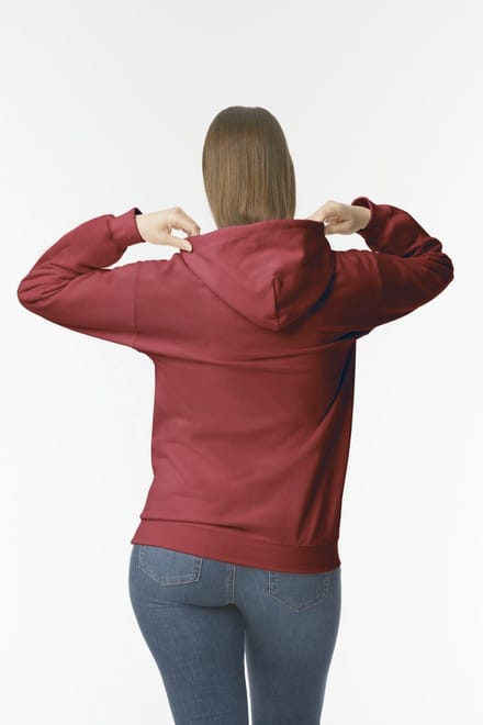 Gildan Sweater met capuchon Midweight Softstyle GISF500 - Maroon - S