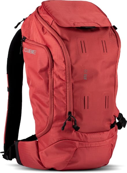 CUBE Rugzak ATX - Rugtas - Easy-Access zijvak - Helmhouder - Reflecterend - 22 Liter - Rood