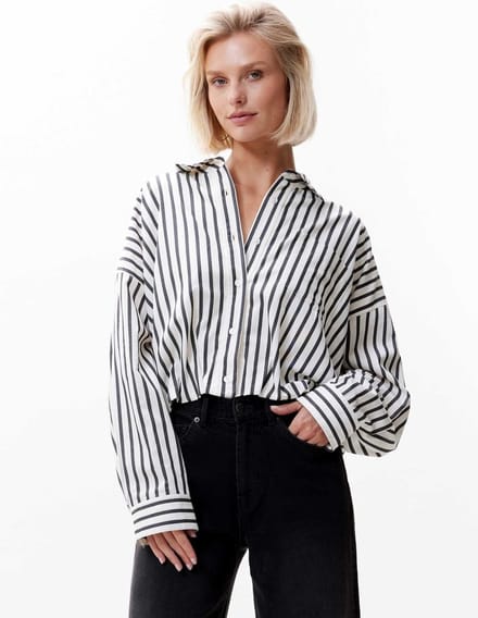 Catwalk Junkie Tuck In Blouse Dames - Jurken - Ecru - Maat 38